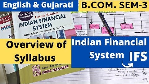 B.Com SEM 3 Indian Financial System IFS Gujarat University Syllabus Introduction & Overview