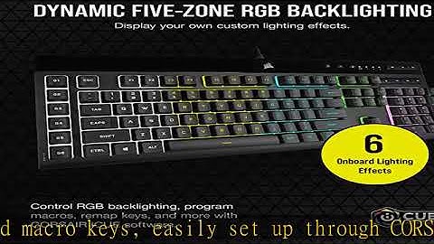 CORSAIR K55 RGB PRO-Dynamic RGB Backlighting - Six Macro Keys with Elgato Stream Deck Software Inte