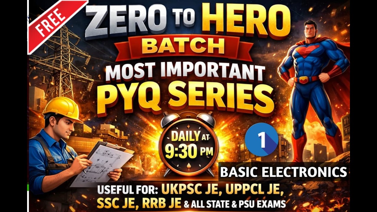 1-🔥 FREE Zero to Hero | Basic Electronics PYQ | Daily 9:30 PM - YouTube