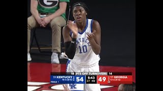 HIGHLIGHTS: UK's Rhyne Howard drops 27 (PERFECT from 3) to win at #17 UGA. #SEC #KentuckyWildcats