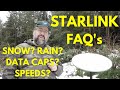 Starlink, Part 2 – bad weather? speeds? data caps? FAQ&#39;s answered!