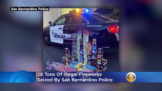 28 Tons Of Illegal Fireworks Seized By San Bernardino Police, County Fire