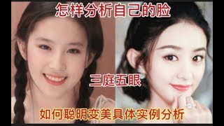 【面部系统分析三庭五眼篇】变美第一步从了解自己的脸开始 详细实例分析