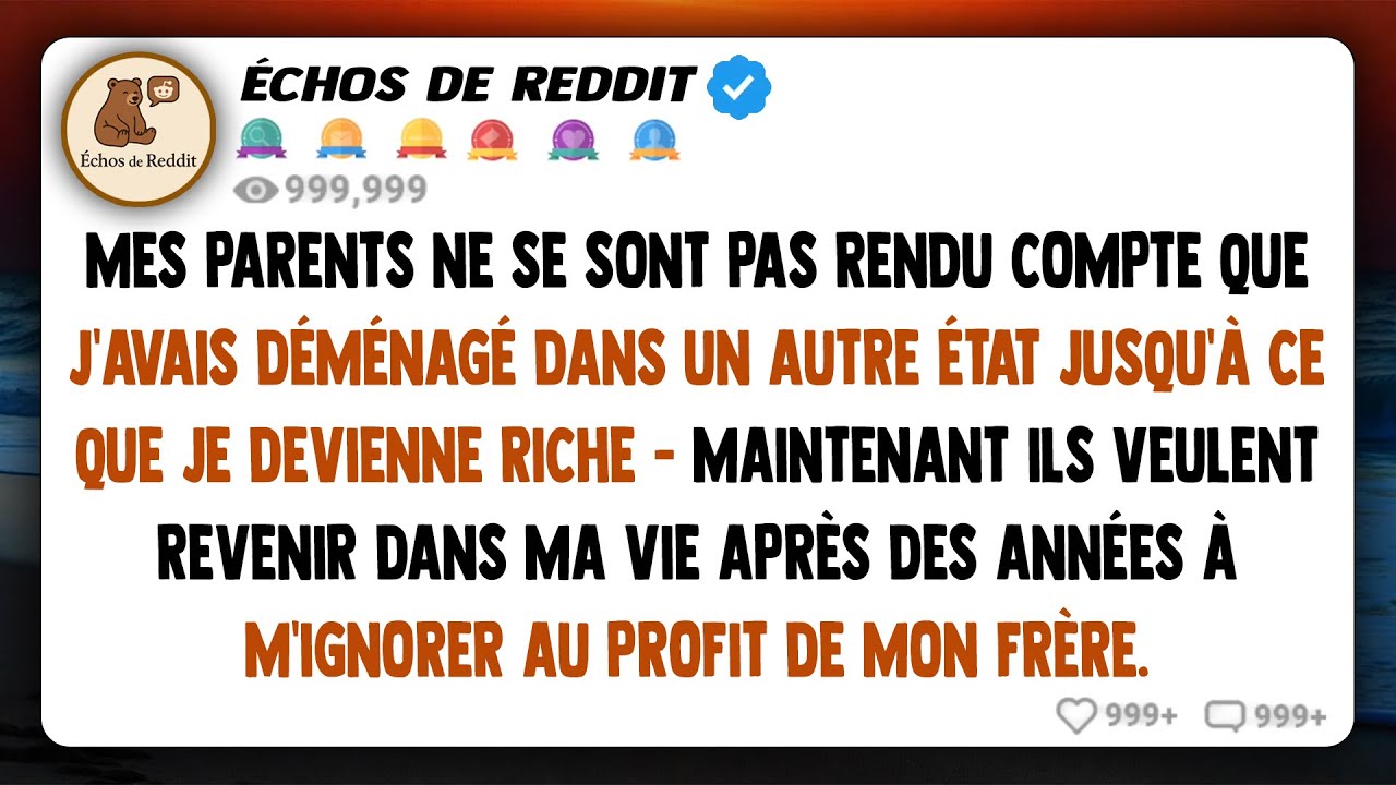 Mes parents ne se sont pas rendu compte que j'avais déménagé dans un autre État jusqu'à ce que je...