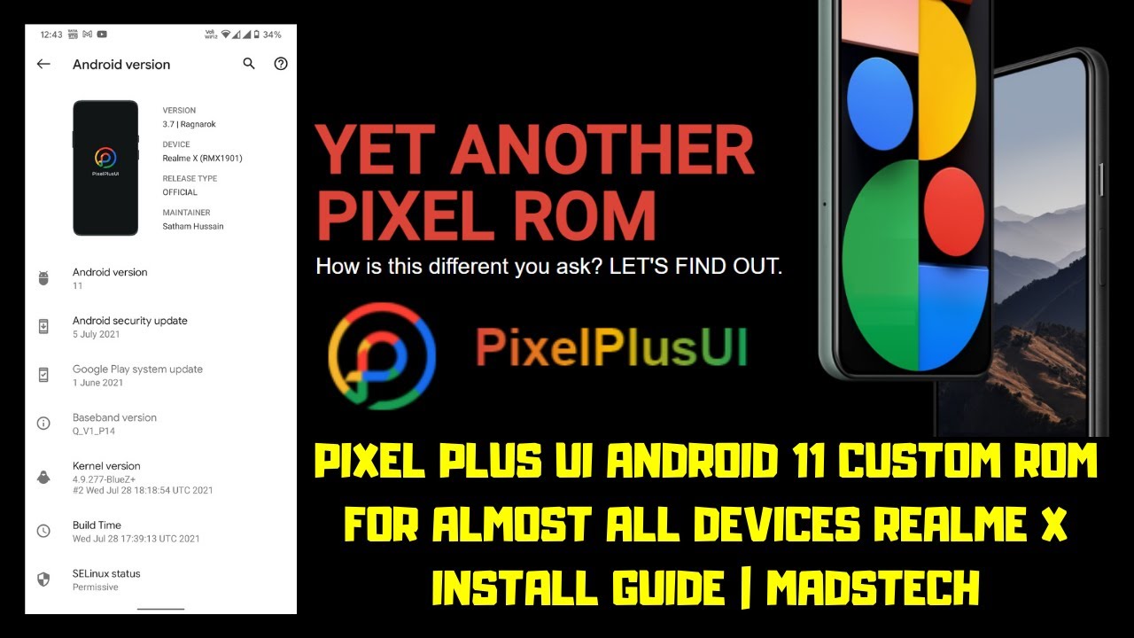 #Pixel Plus Ui🔥 Android 11 Custom Rom For Almost All Devices Realme X ...
