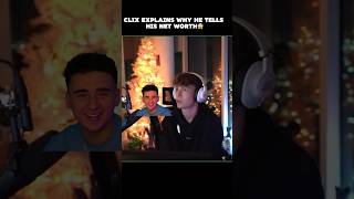 Clix Explains why he tells his net worth😱🤔 #clix #jynxzi #streamerclips #lacy #creatorclash #viral