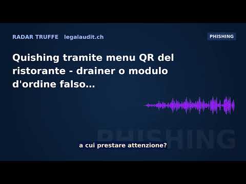 Quishing tramite menu QR del ristorante — drainer o modulo d'ordine falso