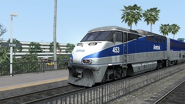 Train Simulator 2015. Riding the Surf, part 2. Pacific Surfliner, F59PHI Amtrak