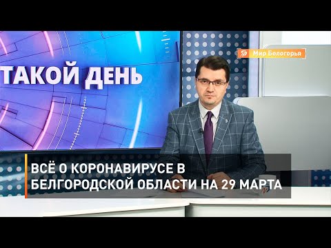 Всё о коронавирусе в Белгородской области на 29 марта