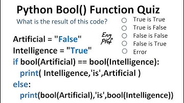 Python Bool Function and Strings Example
