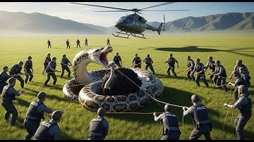 Brave Heroes Save Terrified Ostrich From Giant Python’s Deadly Attack🐍 | Epic Wildlife Rescue