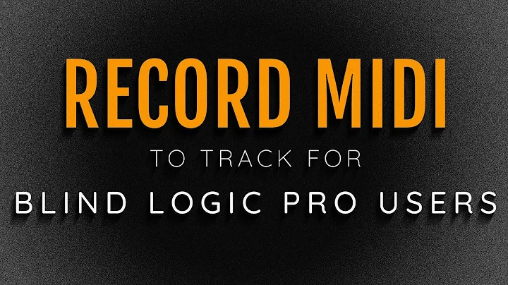 New Logic Pro 10.7.5 Feature - Record MIDI TO Track - How To Use It As A Blind User With VoiceOver