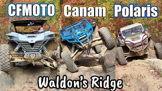 ZFORCE vs Maverick X3 vs RZR Pro at Waldon's Ridge | Windrock Trail 75