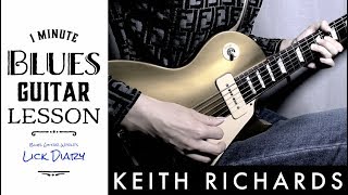 Keith Richards - Easy Blues Lick In C Guitar Lesson 