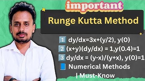 Runge-Kutta 4th Order Method (RK4) | Solve 3 Important Problems Step-by-Step | Numerical Methods