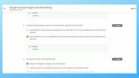 Coursera - Google Compute Engine and Networking Quiz