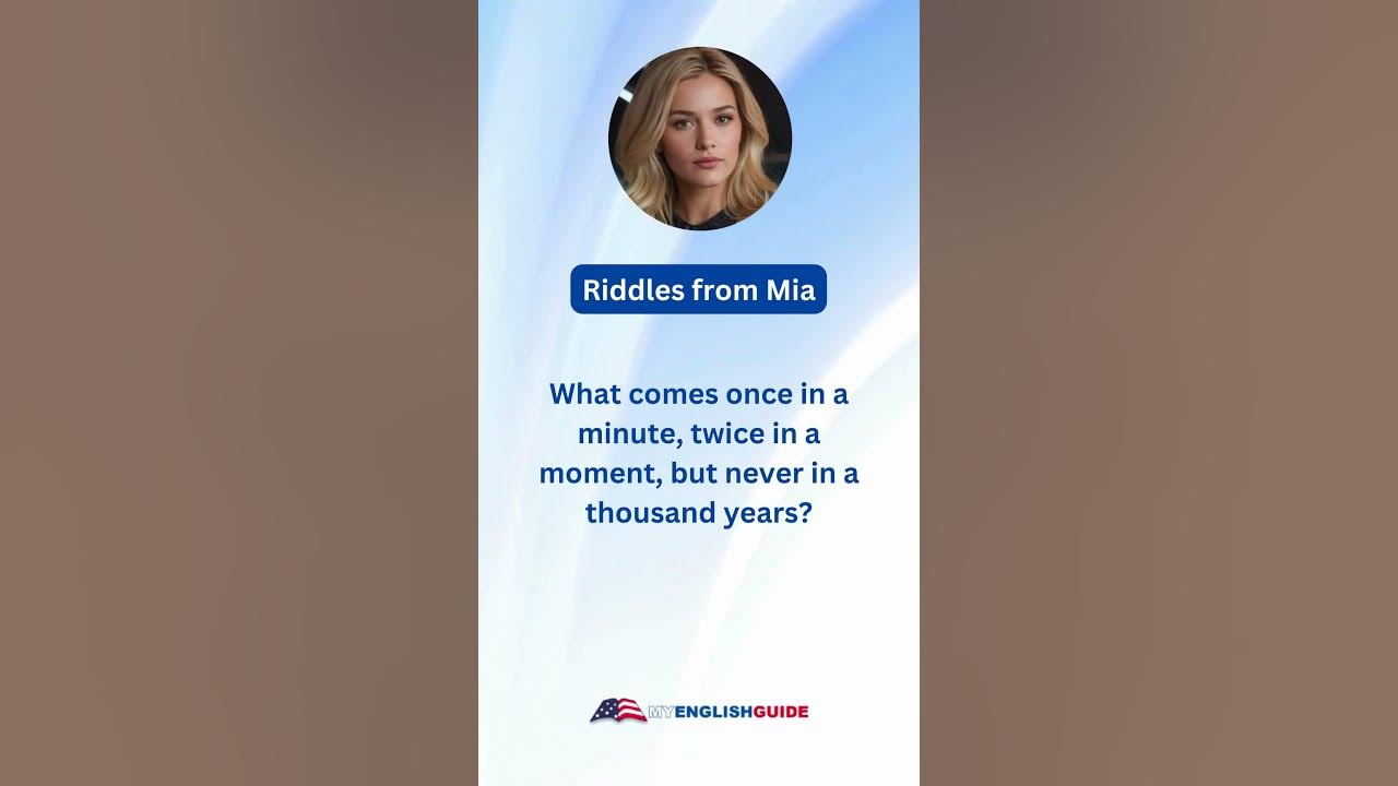 What comes once in a minute twice in a moment but never in a thousand