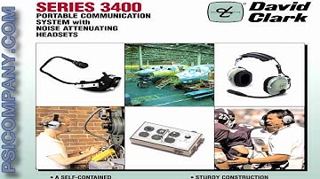 David Clark 3400 Series Portable Communication Systems