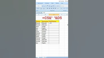 how to combine name and surname in Excel short video  #shorts #excel #ytshorts #viral