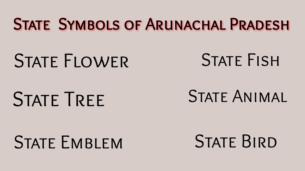 State symbols of Arunachal Pradesh/state Animal/ state bird/ state