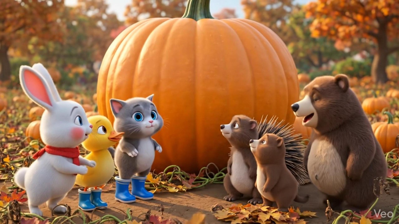 🐰🐤Roro, Dodo & Kiki:How to Move a Giant Pumpkin?