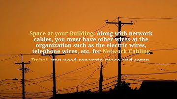 Tips for Network Cabling Installation Dubai