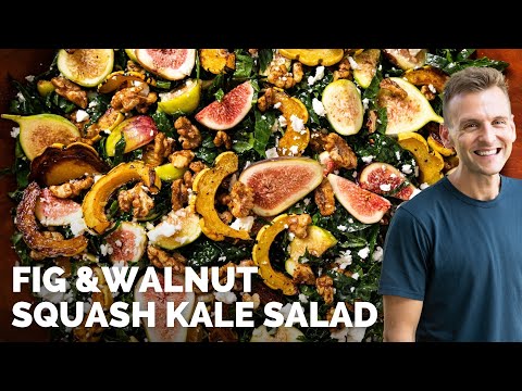 Fig, Walnut & Squash Kale Salad