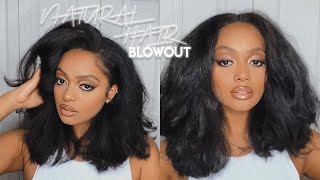 DIY NATURAL HAIR BLOW OUT NO HEAT DAMAGE | 5 YEARS NATURAL