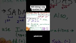 2025 Solving 2-step equations Part 1