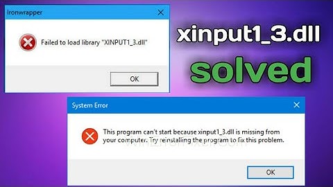 gta xinput1_3.dll missing || xinput1_3.dll epic games launcher || xinput1_3.dll error