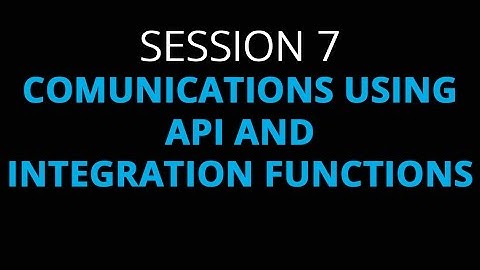 7. Comunications using API and integration functions with Zoho Creator