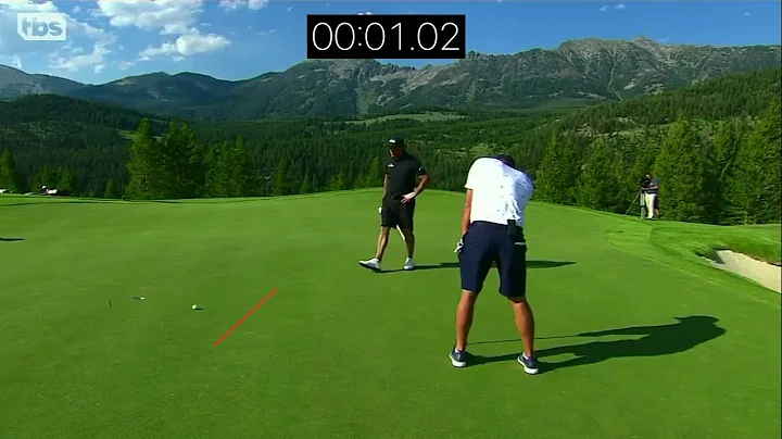 Bryson DeChambeau shows Phil Mickelson his putting process during The Match