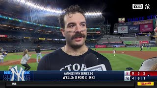 Austin Wells credits Schlittler for special night vs. Boston