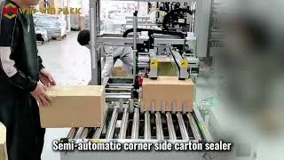 Famous WIN-WIN PACK Semi-Automatic Corner Side Carton Sealer | Four-Side and Corner Sealing #cartonsealer Wealth