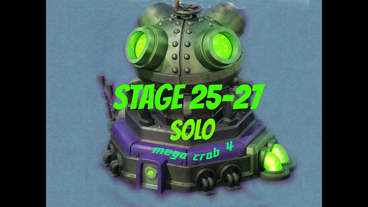 Boom beach || Mega crab 4.0 || stage 25,26,27 solo ||