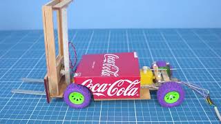 Make an Amazing Mini RC Forklift Truck recycling Soda Cans – DIY Inventus 720p