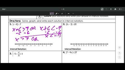 Unit 1 Section 7 - Absolute Value Inequalities