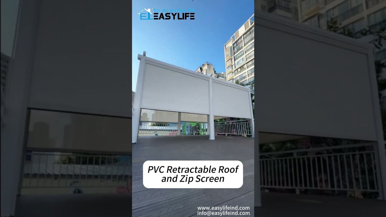 PVC Retractable Roofand Zip screen SUNROOM 