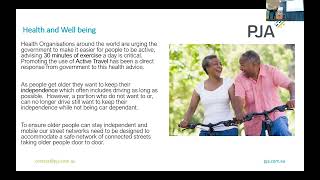 Ageing and Mobility: Planning and Designing for an Ageing Population