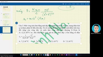 Vật Lý Đại Cương 2: Chữa đề giữa kỳ số 1 (Full)  #hust #namthanh209