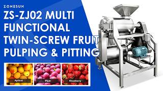 Twin Stage Tech Zonesun Zs-Zj02 Industrial Fruit Vegetable Pulping Finishing Machine