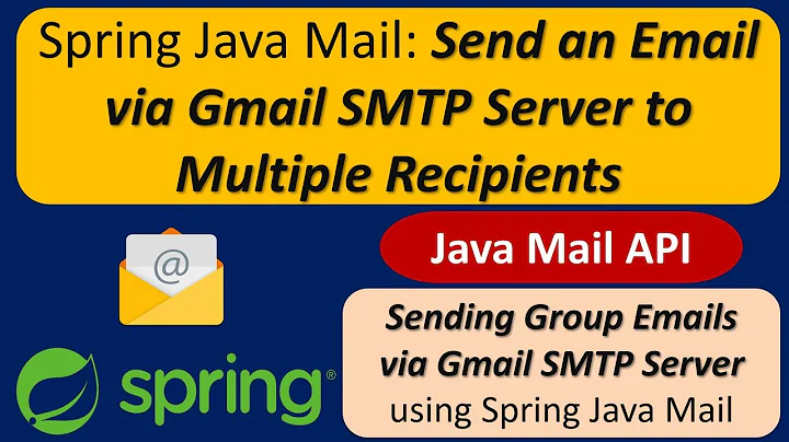 Spring Java Mail - How to Send an Email via Gmail SMTP server to multiple receivers?