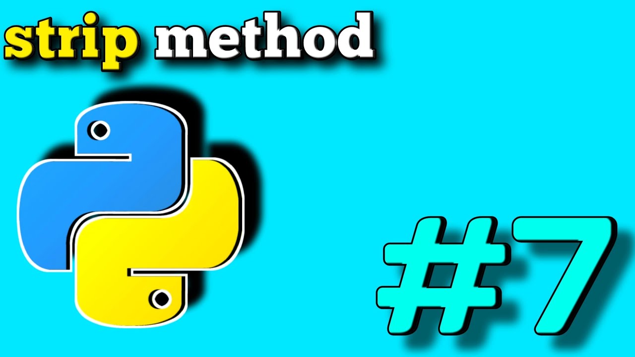 Strip method | Python Tutorial | part 7 - YouTube