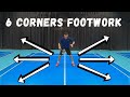 6 corners footwork for badminton basic