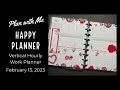 Plan with Me | Happy Planner Vertical Hourly | February 13, 2023 | Work Planner