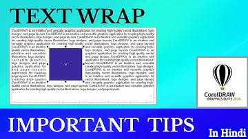 How to use Text Wrap in CorelDRAW in Hindi - Coreldraw Tips and Tricks @KKLearningHub