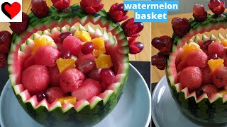 Watermelon Basket || Fruit Carving || Fruit decor