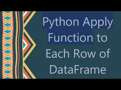Python Apply Function to Each Row of DataFrame