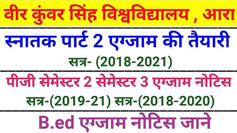Vksu Part 2 Exam Vksu PG Exam Notice B.ed Exam लंबित परीक्षा का डेट जारी होगा