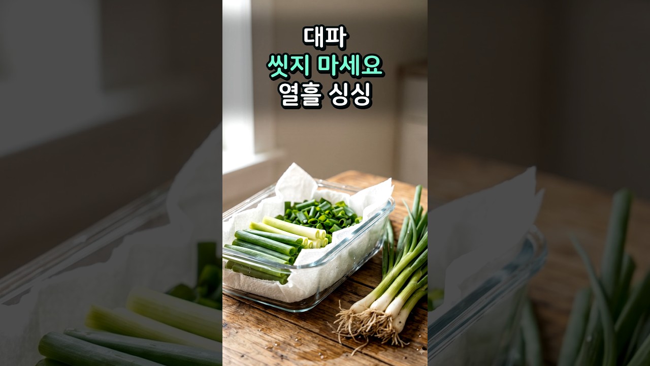 대파, 사흘 만에 물러 터지지 않게 열흘 싱싱하게 보관하는 특급 비결 레시피 숏폼 썸네일